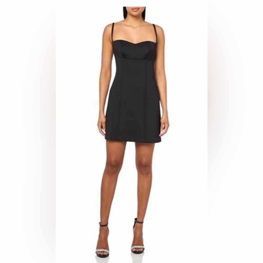 GUESS Black Bustier Mini Dress Size 16 NWT Spaghetti Strap Wedding Guest